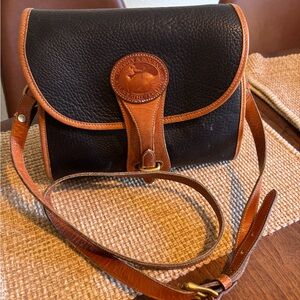 Dooney & Bourke Black and Brown Shoulder Bag